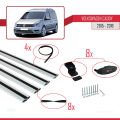 Volkswagen Caddy 3 (SA) 2015-2019 Arası ile Uyumlu BASIC Model Ara Atkı Tavan Barı Gri 4 Adet