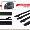 Volkswagen Caddy 3 (2K) 2011-2015 Arası ile Uyumlu BASIC Model Ara Atkı Tavan Barı Siyah 4 Adet