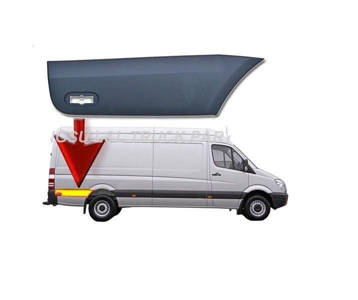 Volkswagen Crafter Mercedes Sprinter 2006 Sonrası Sağ Arka Çamurluk Kaplaması