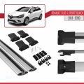Renault Clio 4 ST 2013-2020 Arası ile Uyumlu FLY Model Ara Atkı Tavan Barı Gri 2 Adet