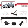 Mitsubishi Pajero (V60) 3 Kapı 1999-2006 Arası ile Uyumlu FLY Model Ara Atkı Tavan Barı Siyah 3 Adet