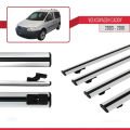 Volkswagen Caddy 3 (2K) 2003-2010 Arası ile Uyumlu BASIC Model Ara Atkı Tavan Barı Gri 4 Adet