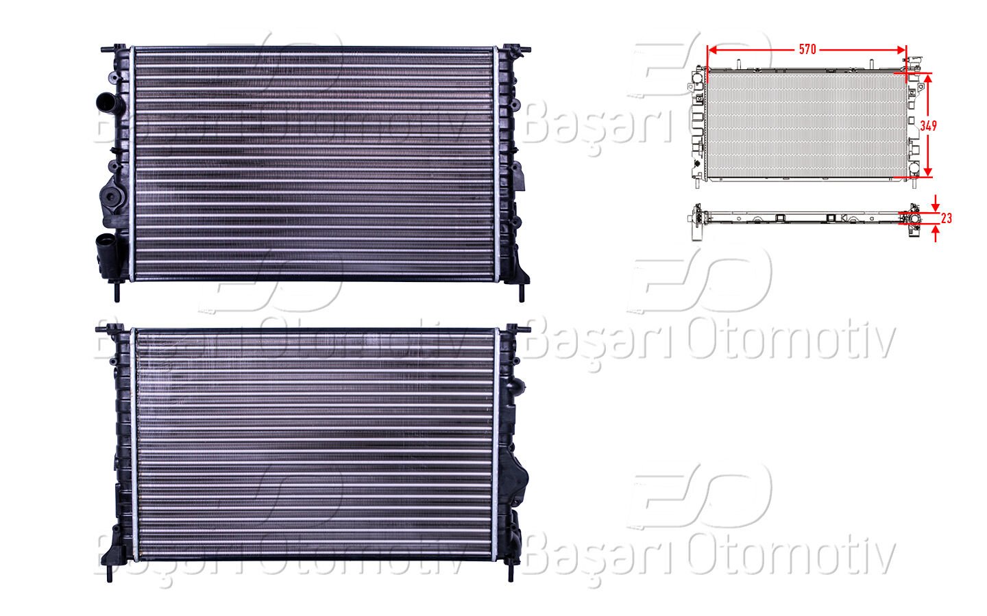 Renault Megane 1995-2001 Uyumlu Su Radyatörü