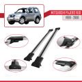 Mitsubishi Pajero (V60) 3 Kapı 1999-2006 Arası ile Uyumlu FLY Model Ara Atkı Tavan Barı Gri 2 Adet