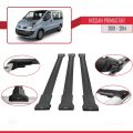 Nissan Primastar 2001-2014 Arası ile Uyumlu FLY Model Ara Atkı Tavan Barı Siyah 3 Adet