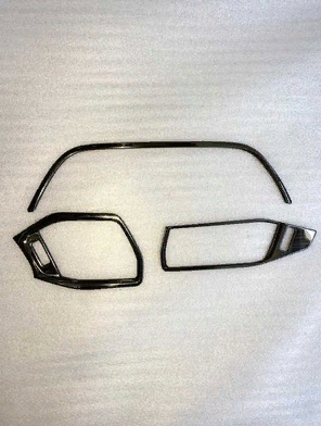 Ford Focus Uyumlu Yedek Parça   2019+ Menfez Kaplama 3 Parça - Tıtanyum Sıyah