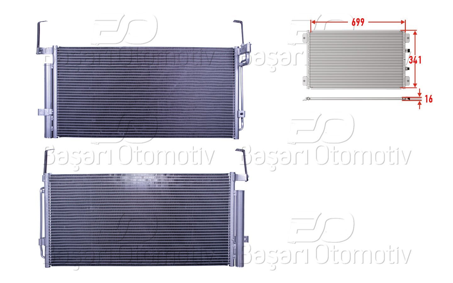 Hyundai Santa Fe 2001-2006 Uyumlu Klima Radyatörü