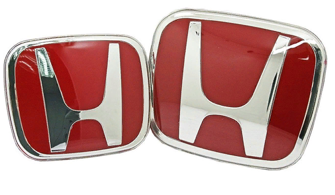 Honda Uyumlu Yedek Parça Civic Fc5 2017 Sonrası Kırmızı Logo Seti Ön Arka Arma
