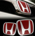 Honda Uyumlu Yedek Parça Civic Fc5 2017 Sonrası Kırmızı Logo Seti Ön Arka Arma