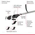 Toyota Land Cruiser Prado (J125) 2007-2009 Arası ile Uyumlu ACE-1 Ara Atkı Tavan Barı Gri 2 Adet