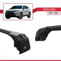 Toyota Venza 2021-2024 Arası ile Uyumlu ACE-2 Model Ara Atkı Tavan Barı Siyah 2 Adet