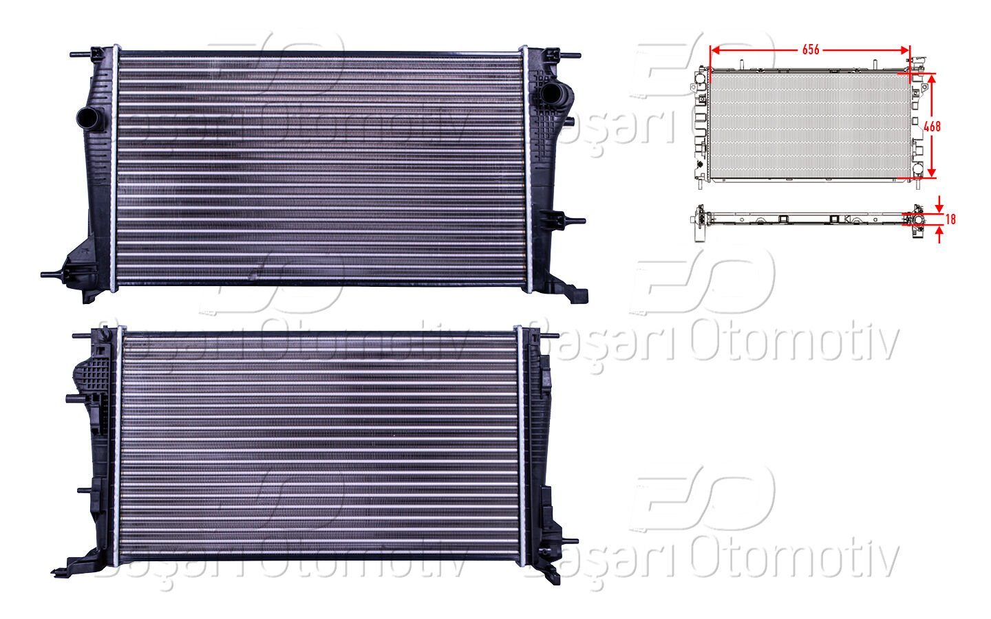 Renault Fluence Megane 3 2008 ve Sonrası Uyumlu Su Radyatörü