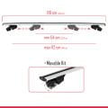 Opel Zafira Family B 2011-2014 Arası ile Uyumlu HOOK Model Ara Atkı Tavan Barı Gri 2 Adet