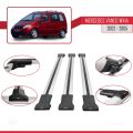 Mercedes Vaneo (W414) 2002-2005 Arası ile Uyumlu FLY Model Ara Atkı Tavan Barı Gri 3 Adet