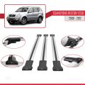 Ssangyong Rexton (Y250) 2006-2012 Arası ile Uyumlu FLY Model Ara Atkı Tavan Barı Gri 3 Adet