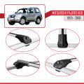 Mitsubishi Pajero (V60) 3 Kapı 1999-2006 Arası ile Uyumlu ACE-1 Ara Atkı Tavan Barı Gri 2 Adet