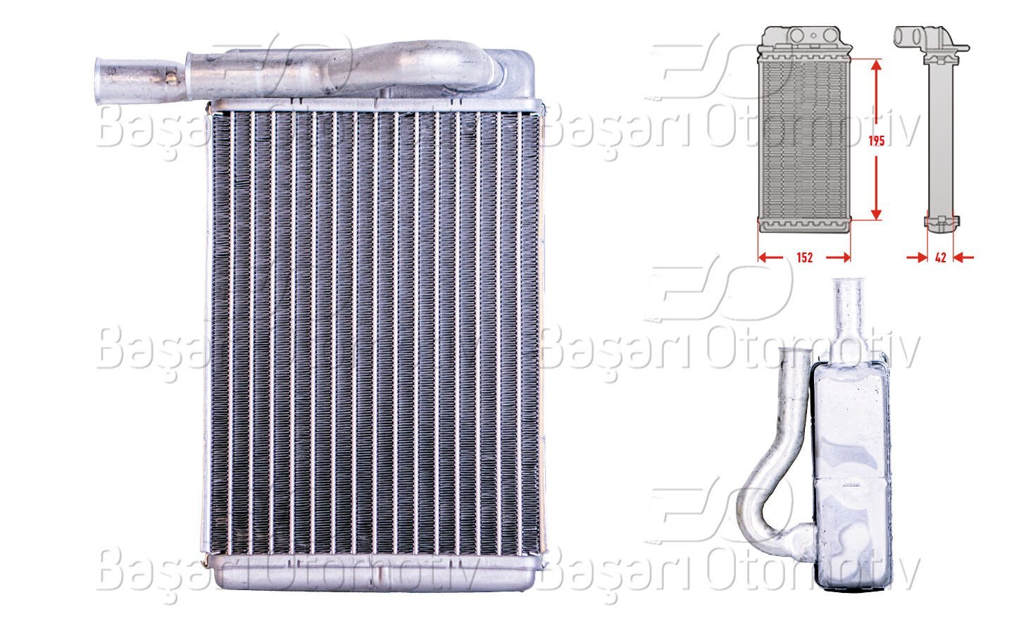Hyundai Sonata 2 1991 ve Sonrası Uyumlu Kalorifer Radyatörü