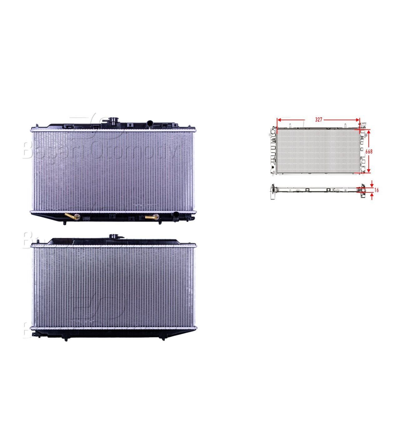 Honda Civic 1.5 1.6 16V 1987 1991 Su Radyatörü Brazing At 327X668X16 Mm