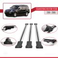 Ssangyong Rexton (Y200) 2001-2005 Arası ile Uyumlu FLY Model Ara Atkı Tavan Barı Gri 3 Adet