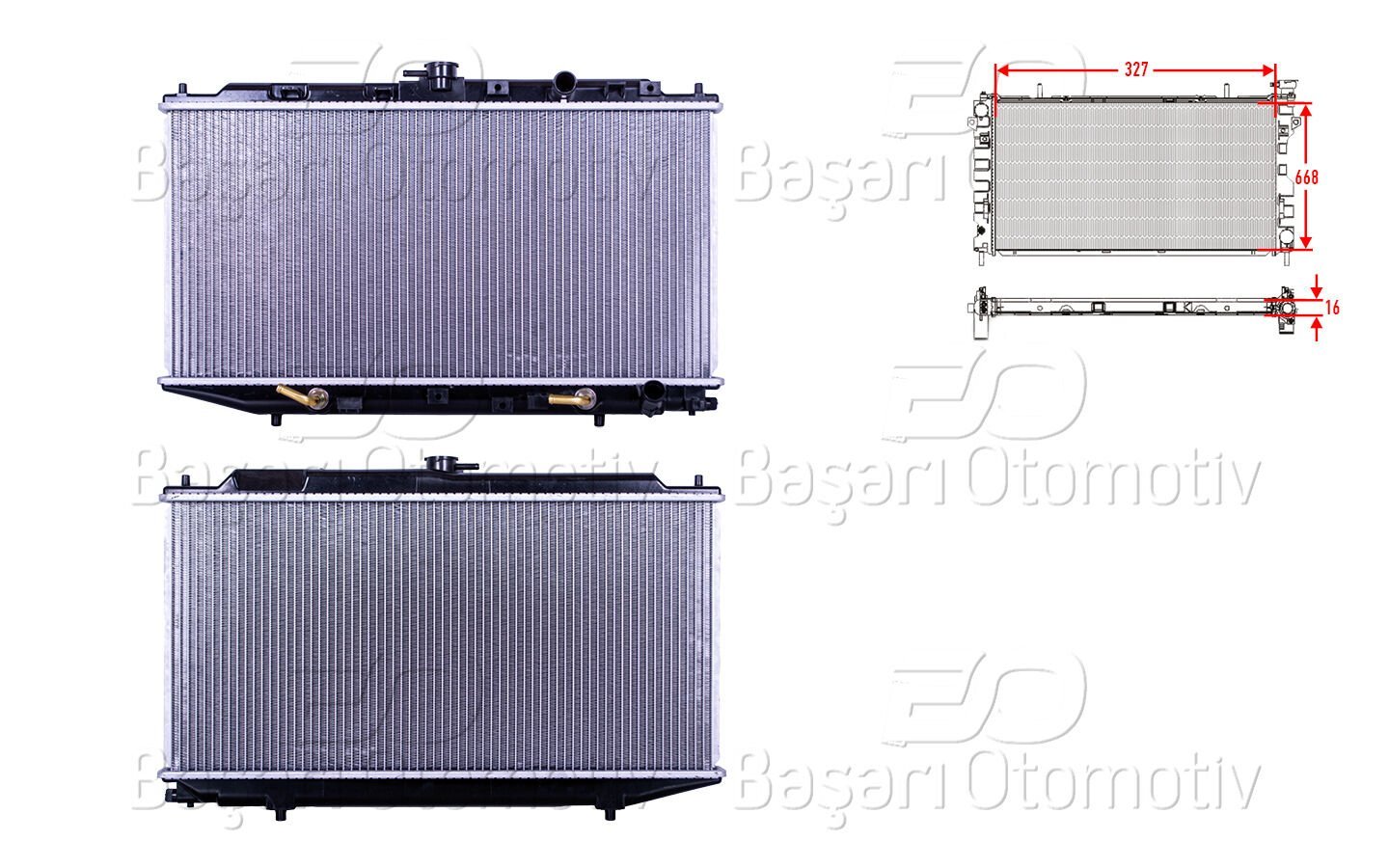 Honda Civic 1987-1991 Uyumlu Su Radyatörü
