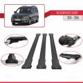 Volkswagen Caddy 3 (2K) 2011-2015 Arası ile Uyumlu FLY Model Ara Atkı Tavan Barı Siyah 3 Adet