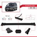 Volkswagen Caddy 3 (2K) 2011-2015 Arası ile Uyumlu FLY Model Ara Atkı Tavan Barı Siyah 3 Adet