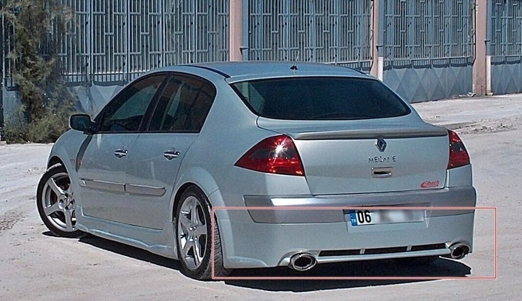 Renault Megane 2 Sedan Uyumlu Yedek Parça Arka Tampon Eki