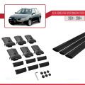 Alfa Romeo 156 (T932) SW 2000-2006 Arası ile Uyumlu FLY Model Ara Atkı Tavan Barı Siyah 3 Adet