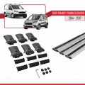 Ford Transit/Tourneo Courier Pre-Facelift 2014-2017 Arası ile Uyumlu FLY Model Ara Atkı Tavan Barı Gri 3 Adet