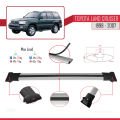 Toyota Land Cruiser 1998-2007 Arası ile Uyumlu FLY Model Ara Atkı Tavan Barı Gri 3 Adet