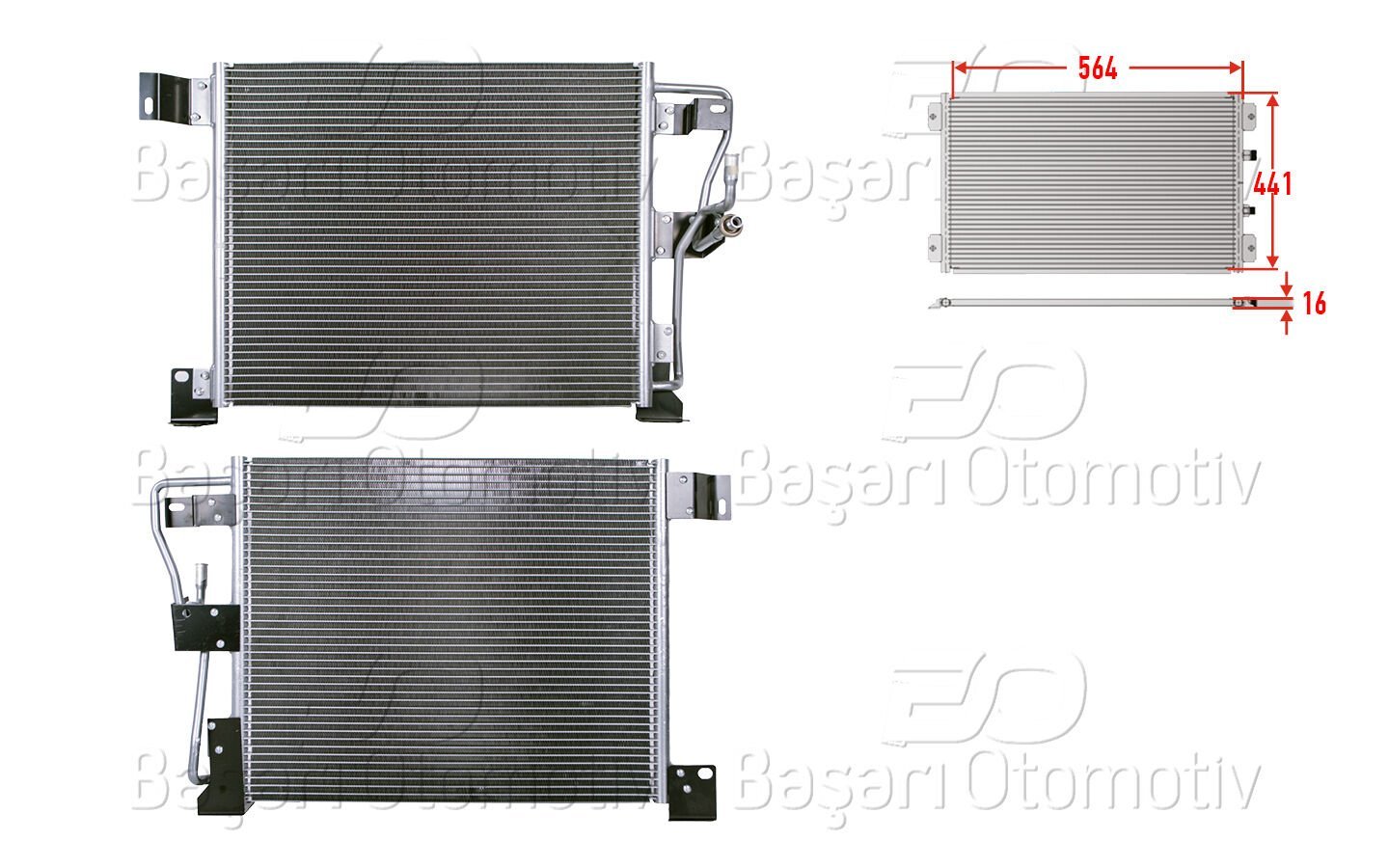 Jeep Grand Cherokee 1995 ve Sonrası Uyumlu Klima Radyatörü