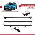Dacia Sandero Stepway 2 2012-2020 Arası ile Uyumlu BASIC Model Ara Atkı Tavan Barı Siyah 3 Adet