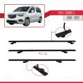Opel Combo E Life 2019-2022 Arası ile Uyumlu BASIC Model Ara Atkı Tavan Barı Siyah 2 Adet