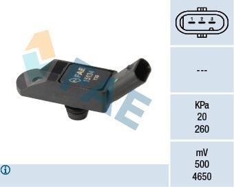 Basınç Sensörü Emme Manifolt Peugeot 208 3008 308 5008 508 RCZ Citroen C3 C4 II C4 C5 X7 DS3 DS4 DS5 EP6 1.6 16V FAE-15134