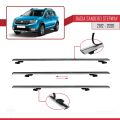 Dacia Sandero Stepway 2 2012-2020 Arası ile Uyumlu BASIC Model Ara Atkı Tavan Barı Gri 3 Adet