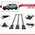 Mercedes GLE Class 4 (V167) 2019 ve Sonrası ile Uyumlu FLY Model Ara Atkı Tavan Barı Gri 3 Adet
