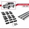 Toyota Highlander 2001-2007 Arası ile Uyumlu FLY Model Ara Atkı Tavan Barı Gri 3 Adet