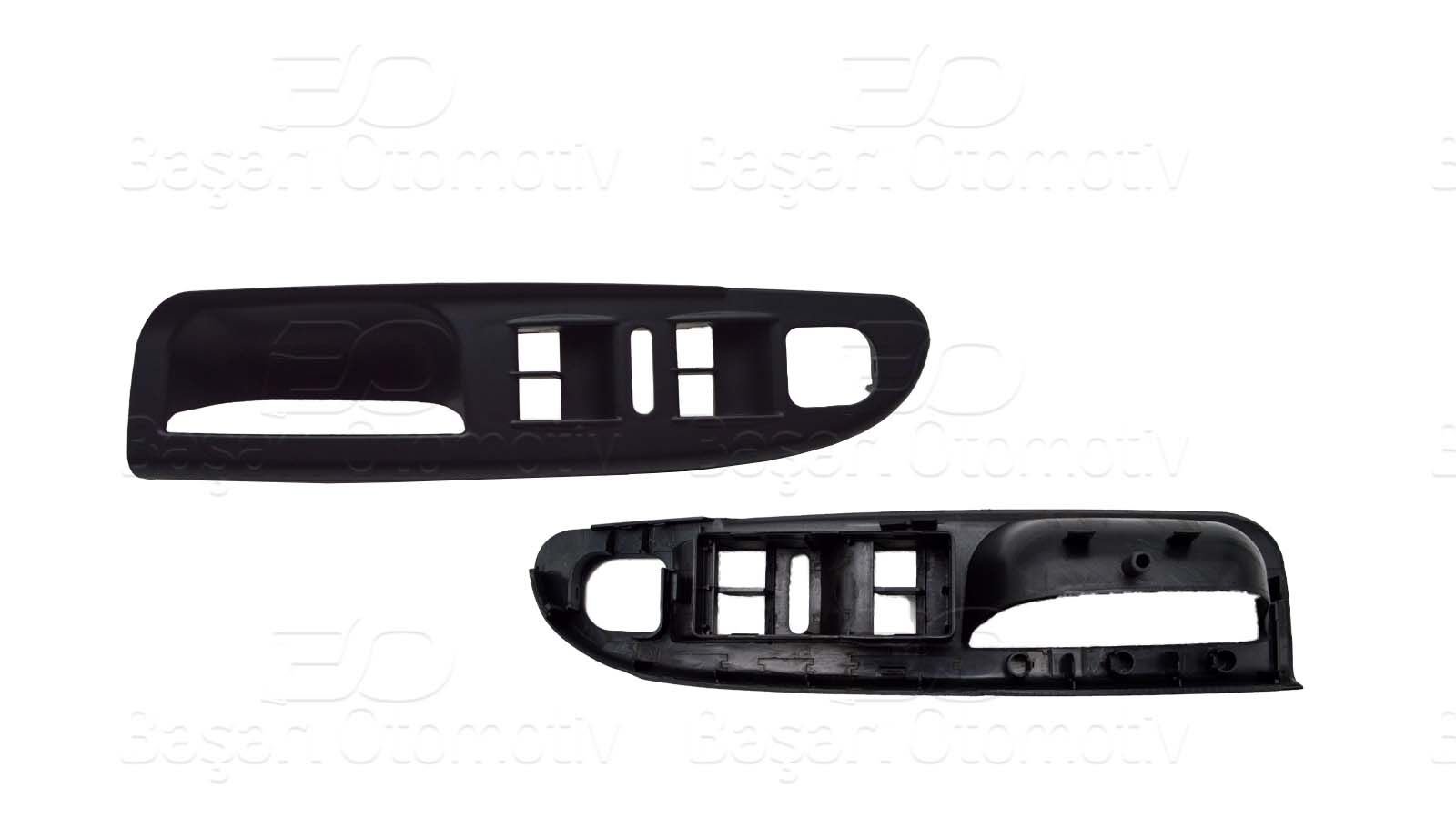 Volkswagen Passat B6 2005-2011 Uyumlu Ön Dörtlü Cam Düğme Çerçevesi Siyah