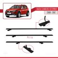 Dacia Sandero Stepway 2008-2012 Arası ile Uyumlu BASIC Model Ara Atkı Tavan Barı Siyah 3 Adet