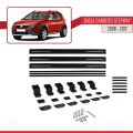 Dacia Sandero Stepway 2008-2012 Arası ile Uyumlu BASIC Model Ara Atkı Tavan Barı Siyah 3 Adet