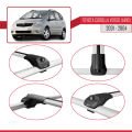 Toyota Corolla Verso (E120) 2001-2004 Arası ile Uyumlu ACE-1 Ara Atkı Tavan Barı Gri 3 Adet