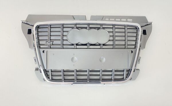 Audi A3 2008-2012 S3 Gri/Krom Çerçeveli Panjur