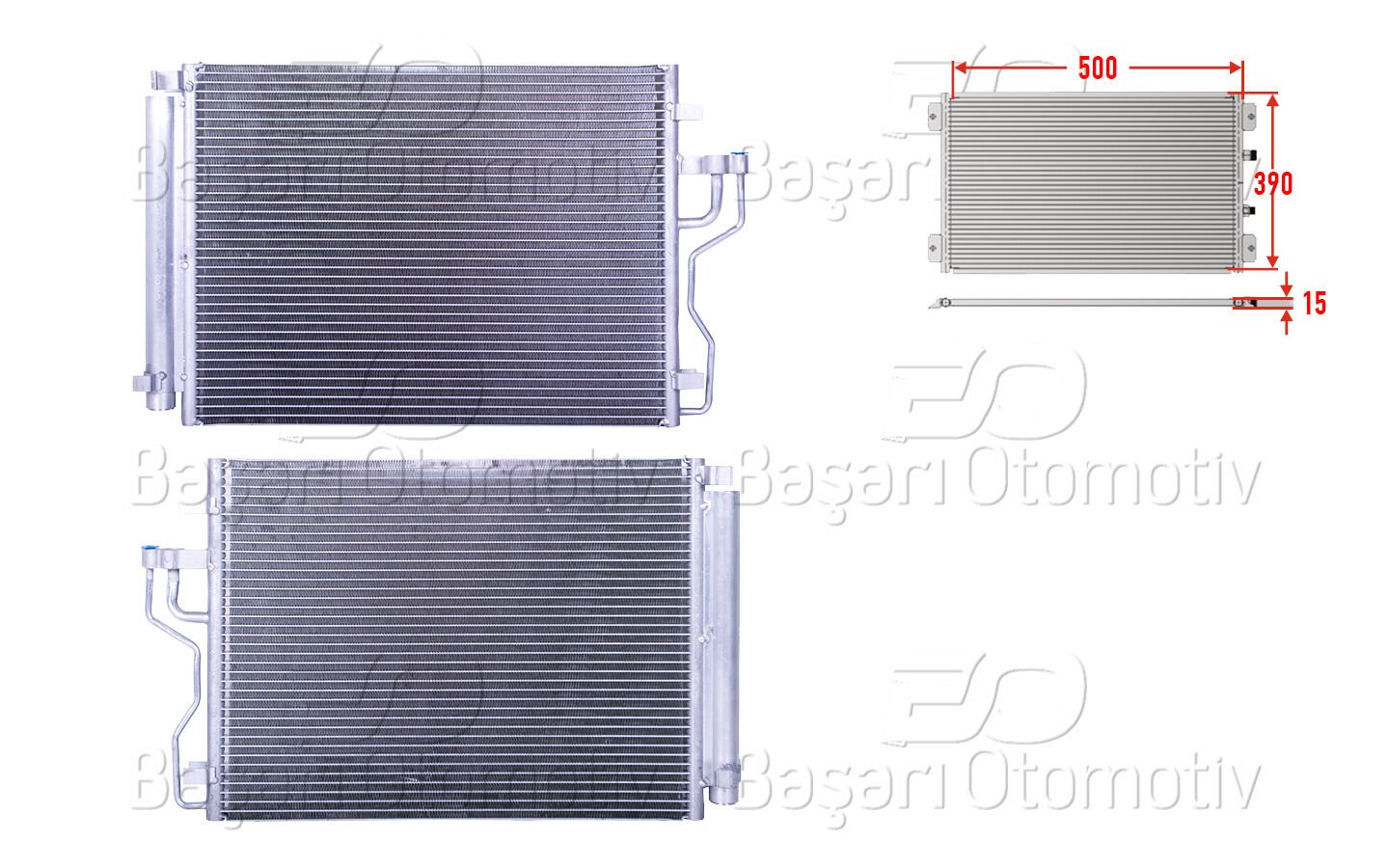 Hyundai IX35 2010-2015 Klima Radyatörü 500x390x15
