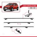Dacia Sandero Stepway 2008-2012 Arası ile Uyumlu BASIC Model Ara Atkı Tavan Barı Gri 3 Adet