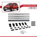 Dacia Sandero Stepway 2008-2012 Arası ile Uyumlu BASIC Model Ara Atkı Tavan Barı Gri 3 Adet