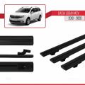 Dacia Logan 2 MCV (K52) 2013-2020 Arası ile Uyumlu BASIC Model Ara Atkı Tavan Barı Siyah 3 Adet