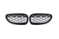 Bmw 5 Serisi E60 2004-2009 İçin Uyumlu Yedek Parça Diamond Panjur (Böbrek ) Piano Black Çerçeve