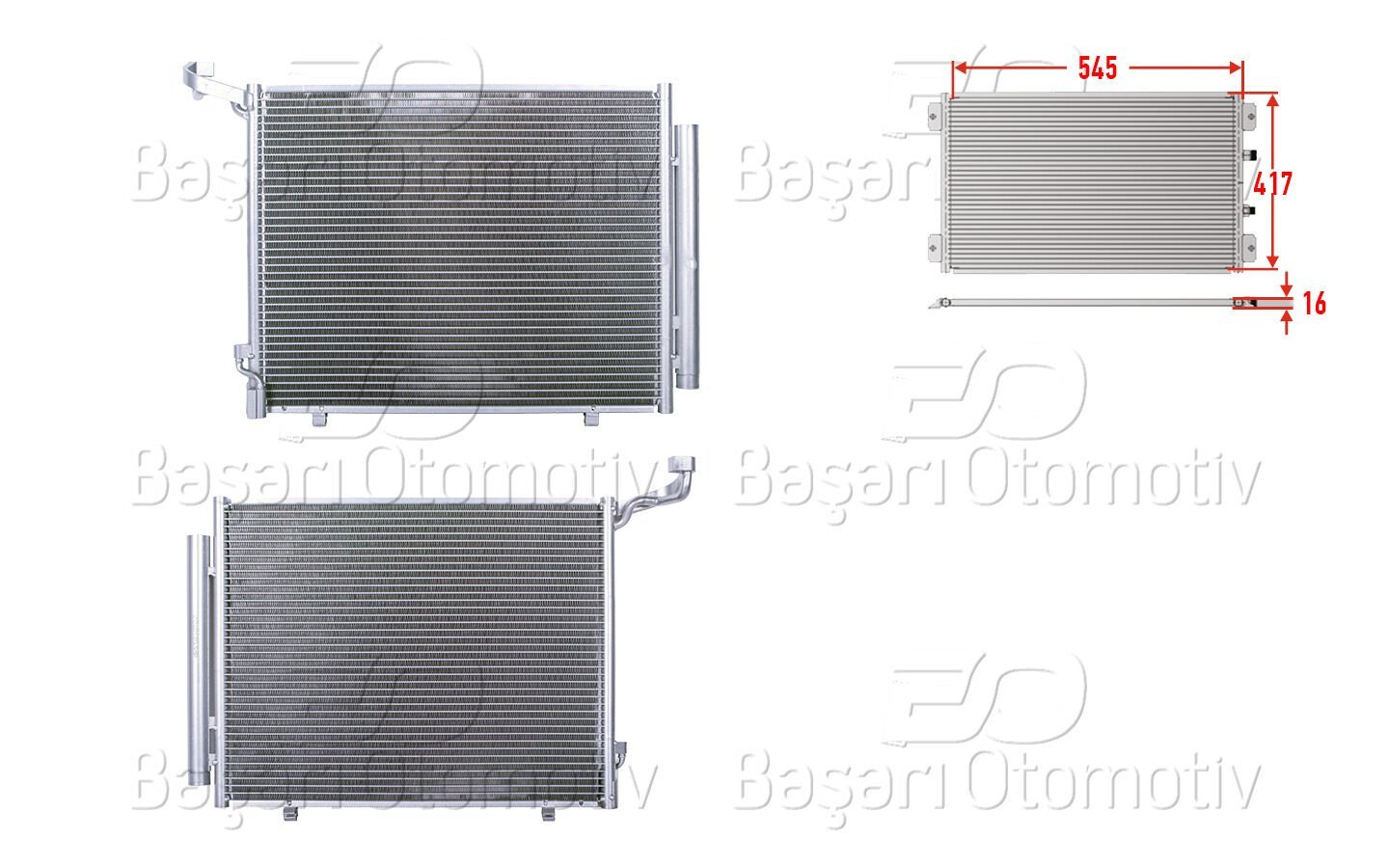 Ford Transit, Tourneo Courier ve Fiesta 2018 ve Sonrası Uyumlu Klima Radyatörü