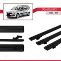 Dacia Logan 2 MCV (K52) 2007-2012 Arası ile Uyumlu BASIC Model Ara Atkı Tavan Barı Siyah 3 Adet