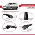 Toyota Corolla 9 (E120) SW 2000-2006 Arası ile Uyumlu ACE-1 Ara Atkı Tavan Barı Siyah 3 Adet